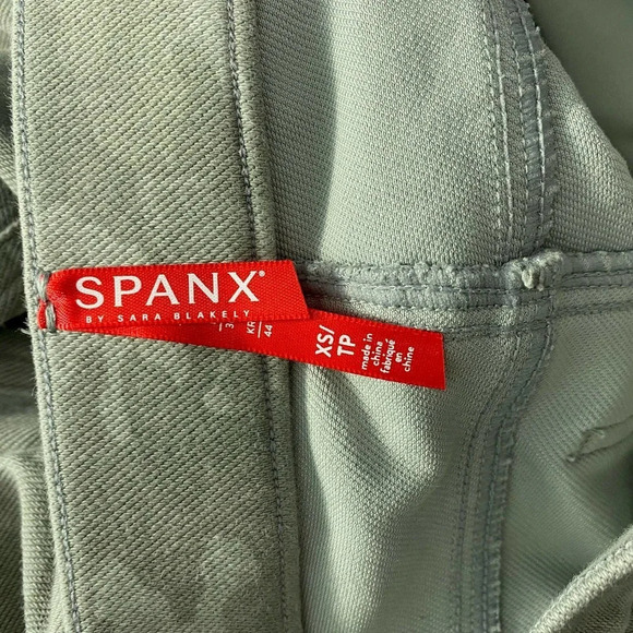 Spanx Stone Wash Camo Jean-Ish Ankle Leggings in Green Gray Size US XS - Picture 9 of 11